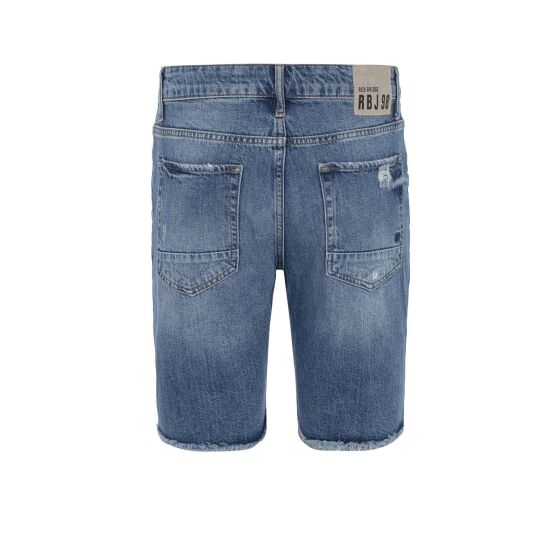 Red Bridge Herren Jeans Shorts Kurze Hose Denim Capri Distressed Basic Blau W38