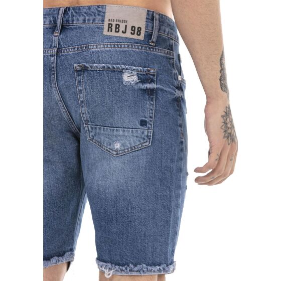 Red Bridge Mens Jeans Shorts Shorts Denim Capri Distressed Basic Blue W38