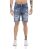 Red Bridge Herren Jeans Shorts Kurze Hose Denim Capri Distressed Basic Blau W38