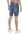 Red Bridge Herren Jeans Shorts Kurze Hose Denim Capri Distressed Basic Blau W38