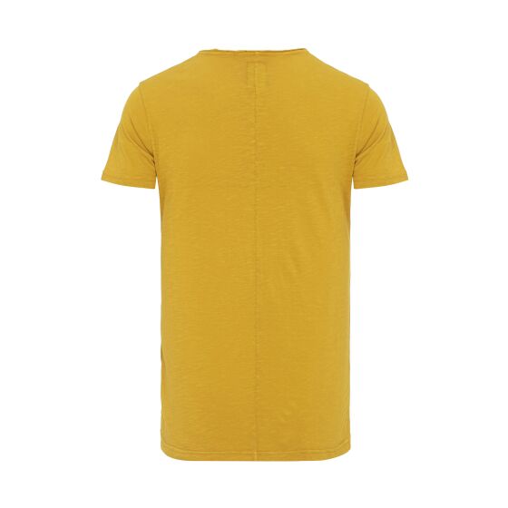 Red Bridge Mens V-Neck T-Shirt Mustard