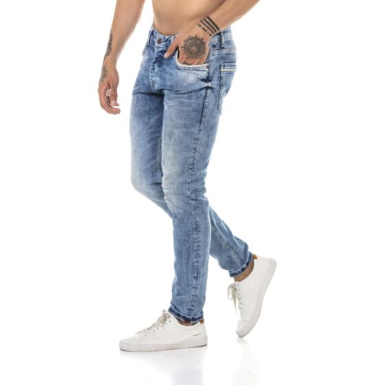 Slim fit tie-dye jeans