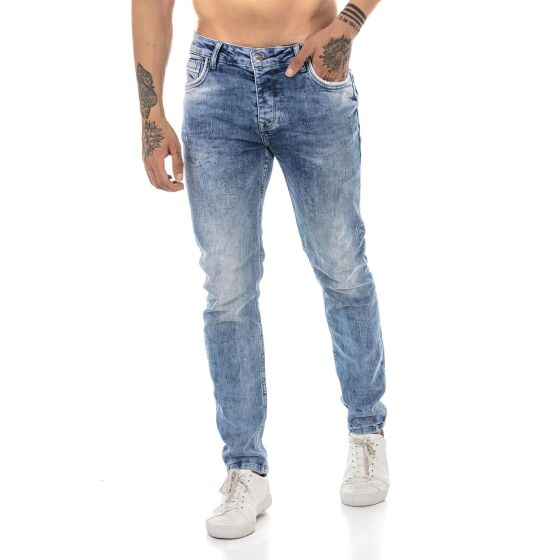 Slim fit tie-dye jeans