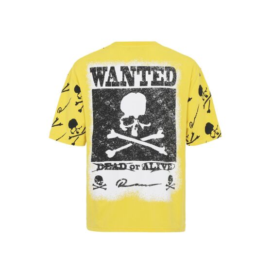 Red Bridge Mens Oversized Wanted Dead or Alive T-Shirt