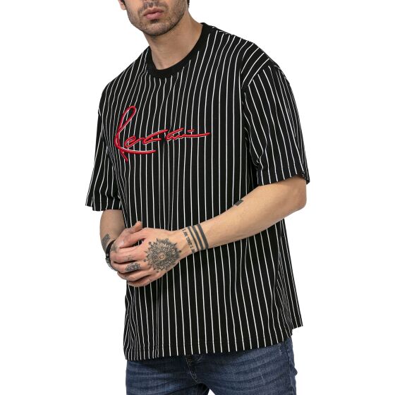 Red Bridge Herren T-Shirt Oversized Wide Cut Big Stitched Striped