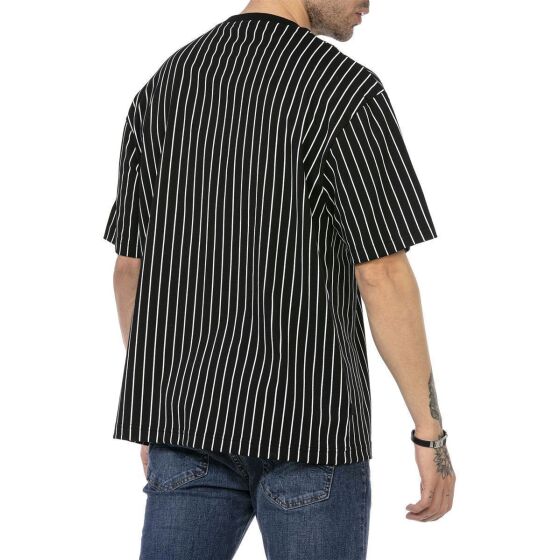 Red Bridge Herren T-Shirt Oversized Wide Cut Big Stitched Striped