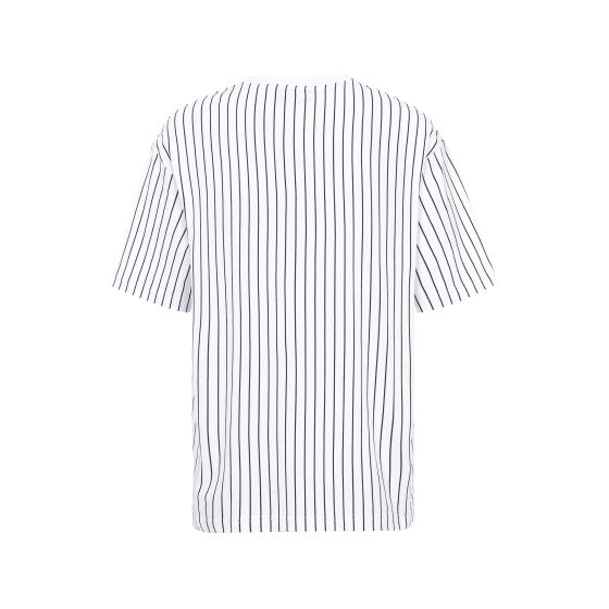 Red Bridge Mens Oversized Wide Cut Big Stitched Striped T-Shirt