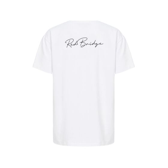 Red Bridge Mens T-Shirt Oversized Signature Front Logo