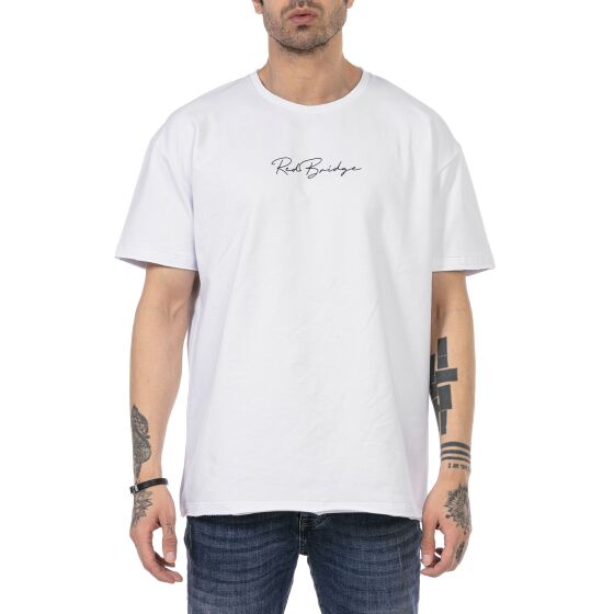 Red Bridge Mens T-Shirt Oversized Signature Front Logo