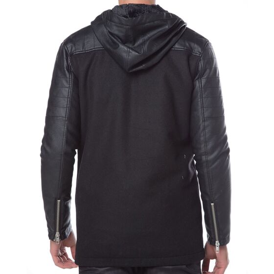 Red Bridge Mens Classic Rock Parka Jacket Black