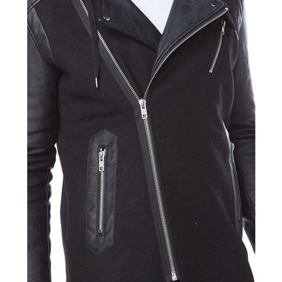 Red Bridge Mens Classic Rock Parka Jacket Black