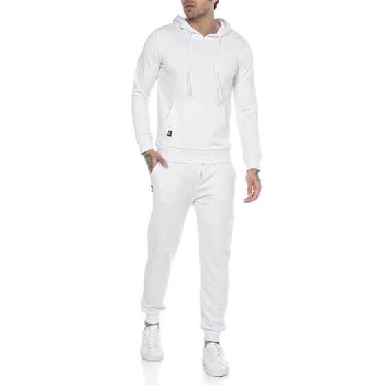 Red Bridge Mens Jogging Suit Sweat Suit Set Hoodie Pants Premium Basic White XL