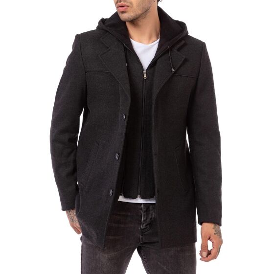 Red Bridge Mens coat trench coat long jacket anthracite M