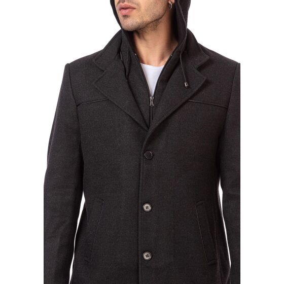 Red Bridge Mens coat trench coat long jacket anthracite M