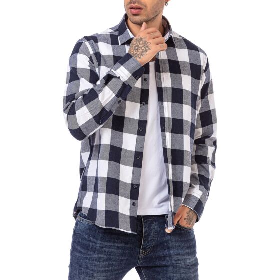 Red Bridge Herren Hemd Casual Plaid Shirts Modern Fit Langarm Kariert