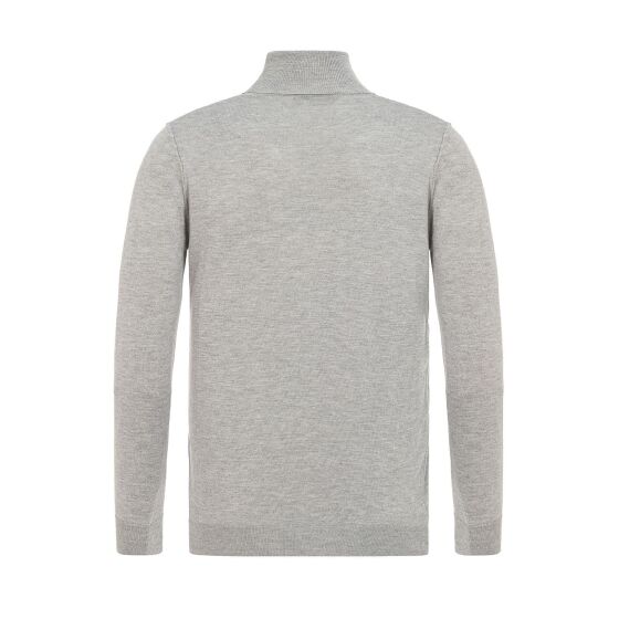 Red Bridge Herren Strickpullover Rollkragen Pullover Feinstrick Grau M