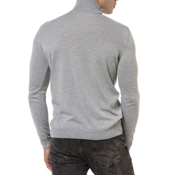 Red Bridge Mens knit sweater turtleneck sweater fine knit gray M