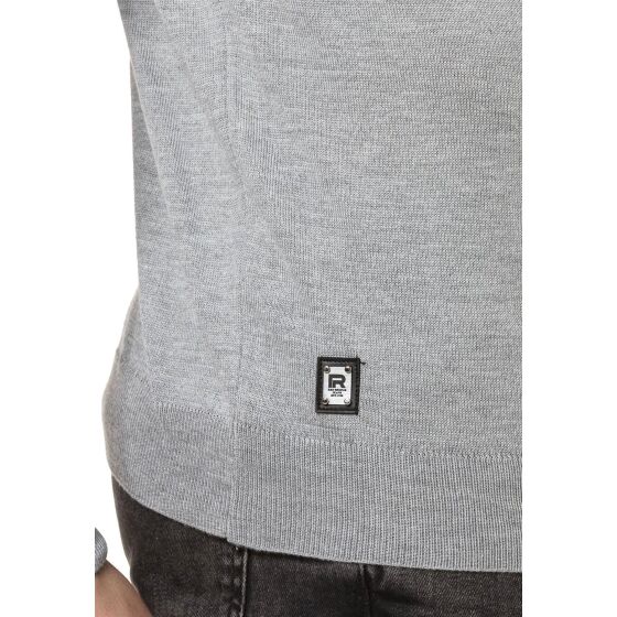 Red Bridge Mens knit sweater turtleneck sweater fine knit gray M