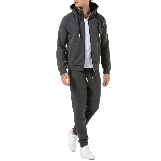 Red Bridge Mens Tracksuit Sweat Jacket and Pants Set