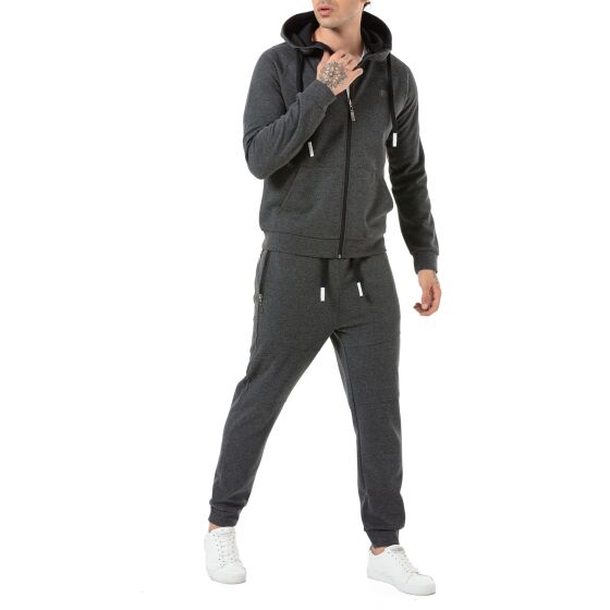 Red Bridge Mens Tracksuit Sweat Jacket and Pants Set