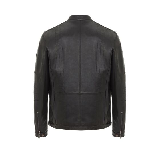 Red Bridge Herren Lederjacke Echtleder Bikerjacke Schwarz S