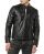 Red Bridge Mens Leather Jacket Genuine Leather Biker Jacket Black S