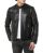 Red Bridge Mens Leather Jacket Genuine Leather Biker Jacket Black S