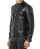 Red Bridge Mens Leather Jacket Genuine Leather Biker Jacket Black S