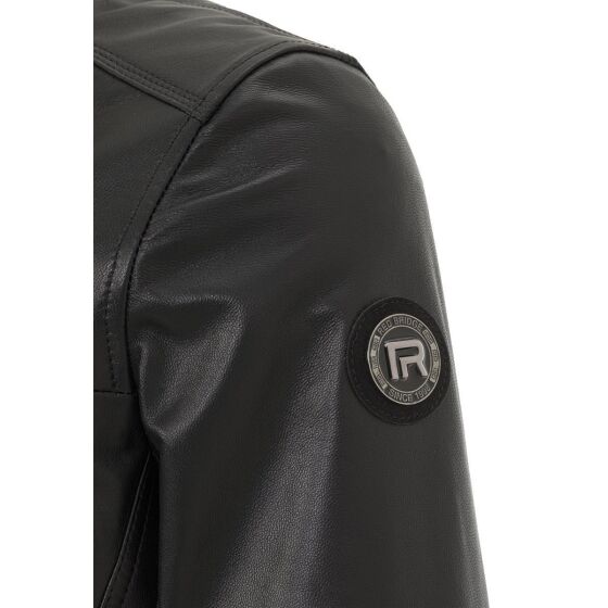 Red Bridge Mens Leather Jacket Genuine Leather Biker Jacket Black 3XL