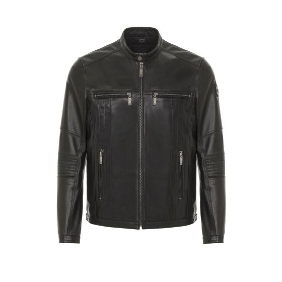 Red Bridge Mens Leather Jacket Genuine Leather Biker Jacket Black 3XL