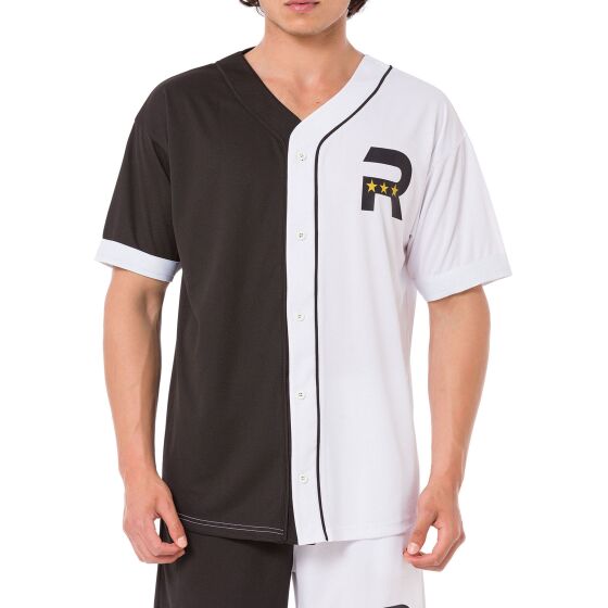 Red Bridge Mens T-Shirt Baseball Jersey Black-White S