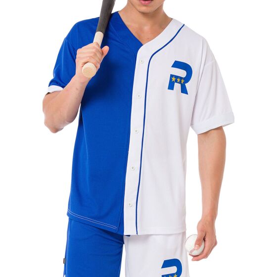 Red Bridge Herren T-Shirt Baseball Trikot Saxeblau-Weiß XXL