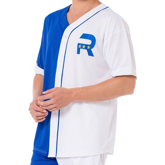 Red Bridge Mens T-Shirt Baseball Jersey Saxe Blue-White XXL