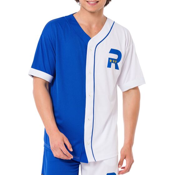 Red Bridge Mens T-Shirt Baseball Jersey Saxe Blue-White XXL
