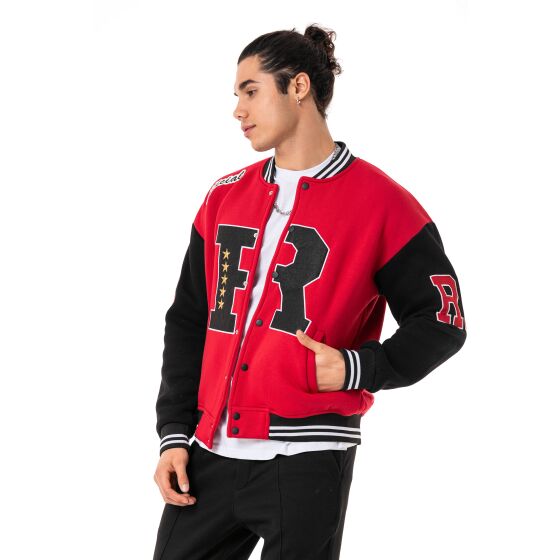 Red Bridge Herren Sweatjacke Collegejacke RotSchwarz S