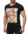 Redbridge Mens T-Shirt Stretch Motif Shirt Round Neck Slim-Fit Black XL
