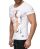 Redbridge Mens t-shirt stretch motif shirt round neck slim-fit white