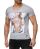Redbridge Mens T-Shirt Stretch Motif Shirt Round Neck Slim-Fit Gray S