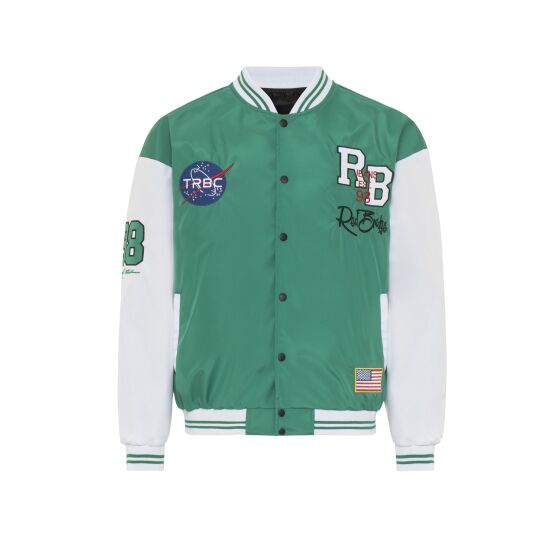 im sportlichen Varsity-Look Baseballjacke