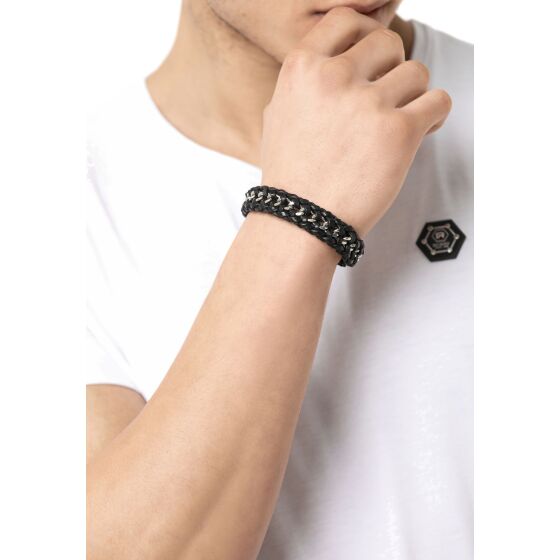 Red Bridge Armband Kunstleder Schwarz