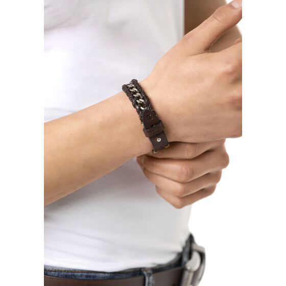 Red Bridge bracelet faux leather brown