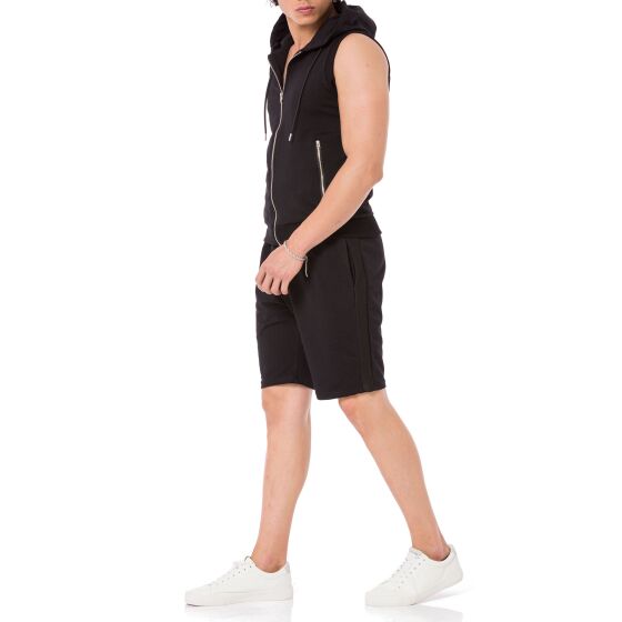 Red Bridge Mens Set Sweat Leisure Suit T-Shirt Pants Black S