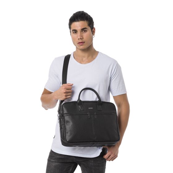 Red Bridge Schultertasche Umhängetasche Shoulder Bag Kunstleder Schwarz