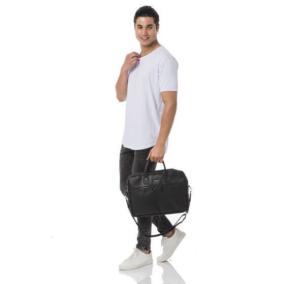 Red Bridge Schultertasche Umhängetasche Shoulder Bag Kunstleder Schwarz