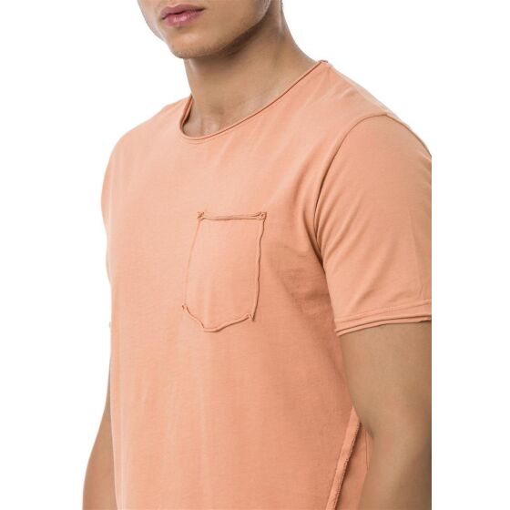 Red Bridge Mens Asymmetric Cut T-Shirt with chest pocket