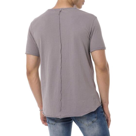 Red Bridge Mens Asymmetric Cut T-Shirt with chest pocket