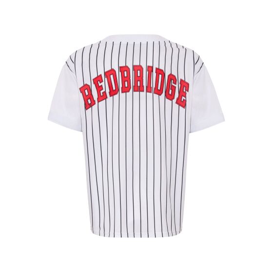Red Bridge Mens Jersey T-Shirt White-Black S