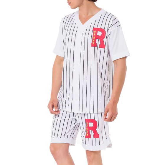 Red Bridge Mens Baseball Jersey and Shorts Set