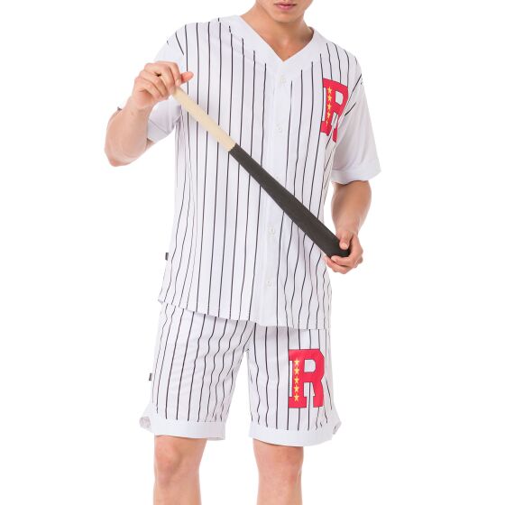 Red Bridge Mens Baseball Jersey and Shorts Set