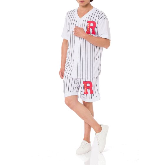 Red Bridge Mens Baseball Jersey and Shorts Set